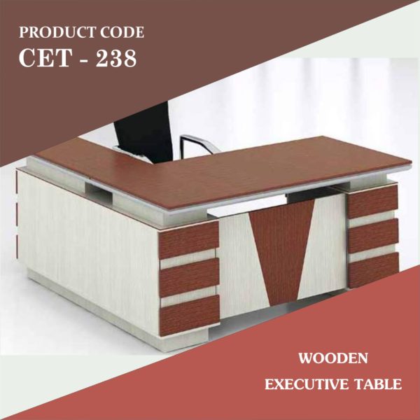 White Laminated Executive side-unit Table