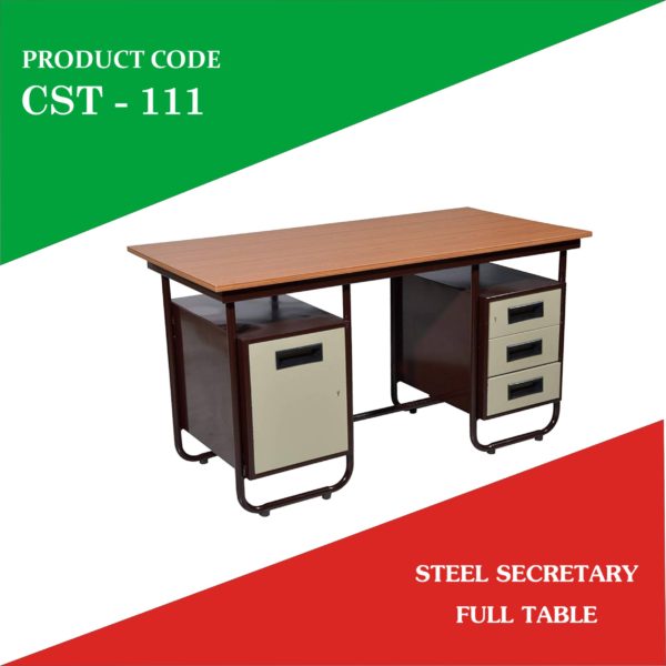 Full Steel Secretary Table