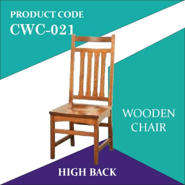 Wooden High back Chair without Arms