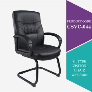 S-type Black Visitor chair